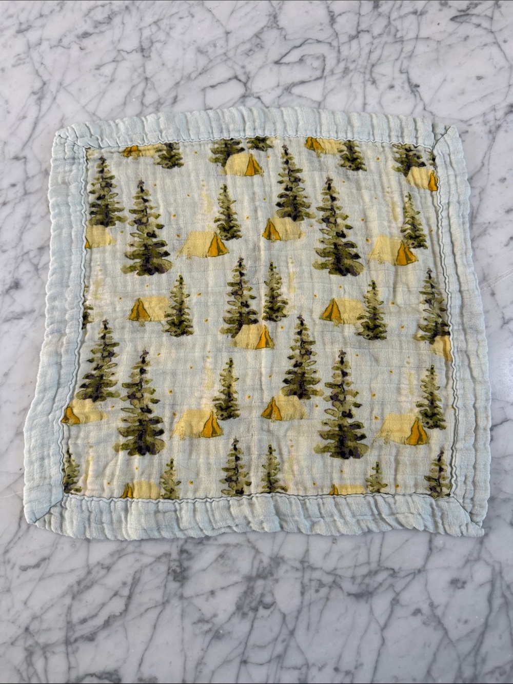 Milkbarn Mini Lovey Two-Layer Muslin Security Blanket - Camping